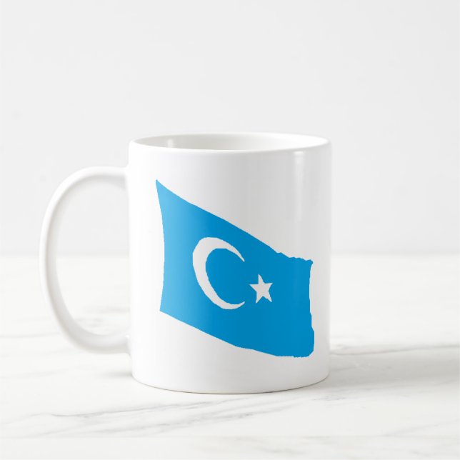 Café Eu apoio a caneca do leste de Turkestan (Esquerda)
