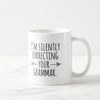 Café Eu estou corrigindo silenciosamente sua caneca de