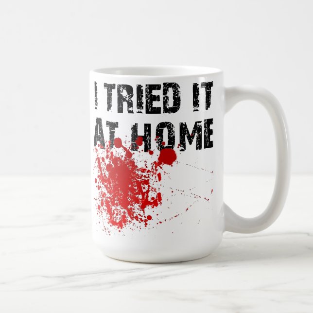 Café Eu Experimentei Em Casa Caneca De Viagem Engraçada (Direita)
