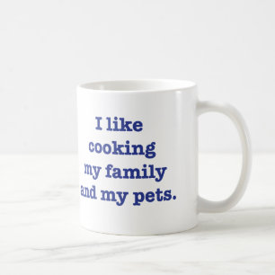 Café Eu gosto de cozinhar minha caneca da família