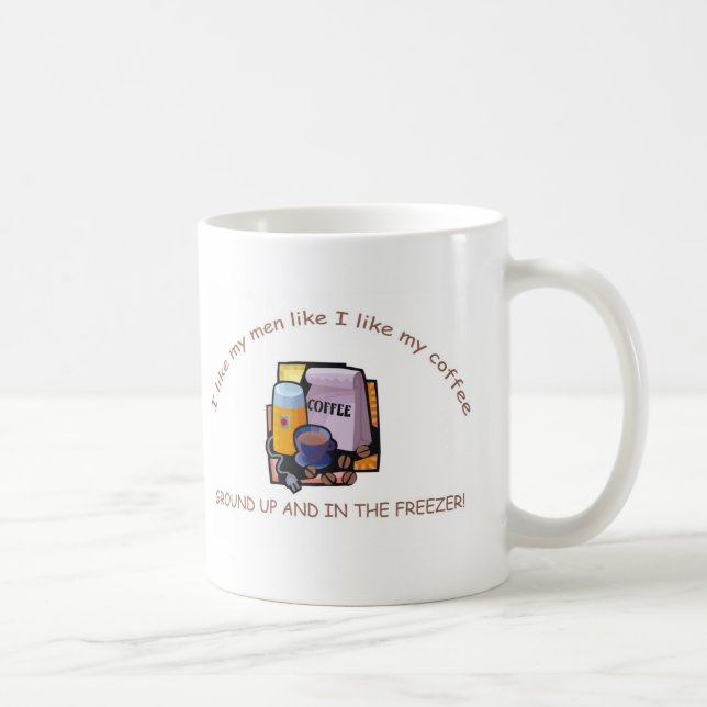 Café "Eu gosto de meus homens como eu gosto caneca do (Direita)