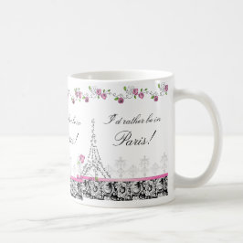 Café Eu preferencialmente em Paris, caneca de café, pre