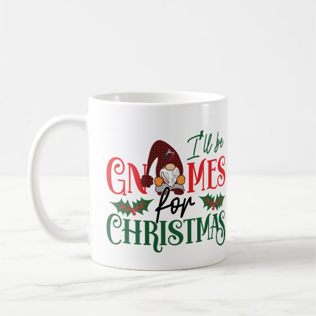 Café Eu serei gnomos para a caneca de Natal (Esquerda)
