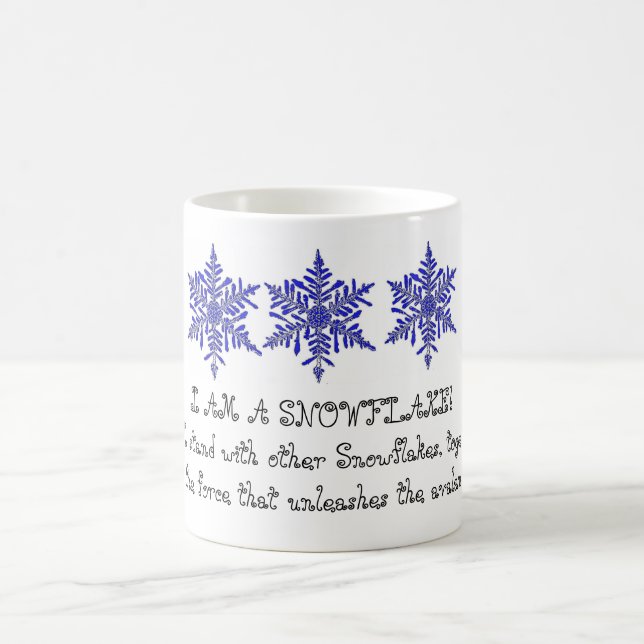 Café Eu sou uma caneca cerâmica do floco de neve (Centro)
