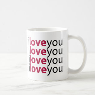 Café Eu te amo caneca de x 4