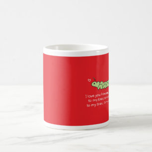 Café Eu te amo de minha cabeça a minha caneca de