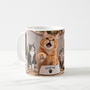 Café Eu Trabalho para o Meu Gato Caneca de Gato Engraça
