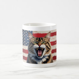Café Eu usei para a liberdade - caneca de gato patrióti