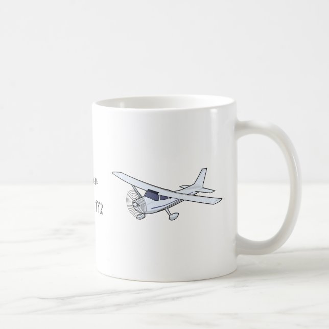 Café Eu voei a caneca de cessna 172 (Direita)