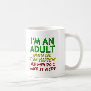 Café Faça Adulto Parar de Ser Engraçado Caneca