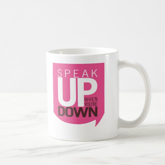 Café Fale acima de quando você é abaixo da caneca (Direita)
