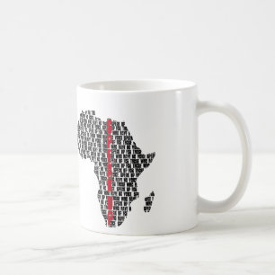 Café Fale acima do ` da caneca de África