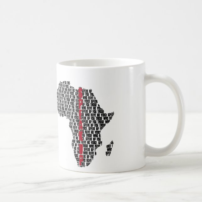 Café Fale acima do ` da caneca de África (Direita)