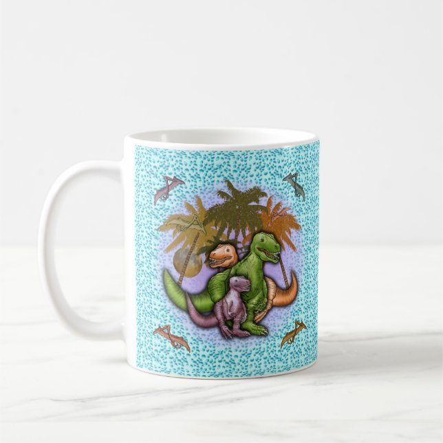 Café Família de caneca de dinossauros (Esquerda)