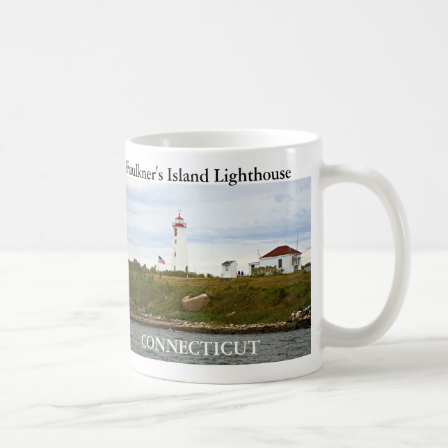 Café Farol da ilha de Faulkner, caneca de Connecticut (Direita)
