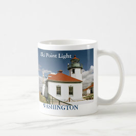 Café Farol do ponto de Alki, caneca de Washington