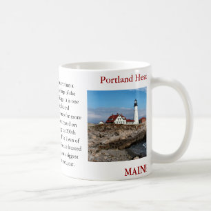Café Farol principal de Portland, caneca de Maine