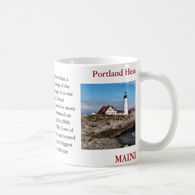 Café Farol principal de Portland, caneca de Maine (Direita)