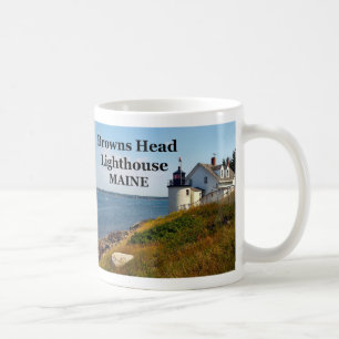Café Farol principal dos marrons, caneca de Maine