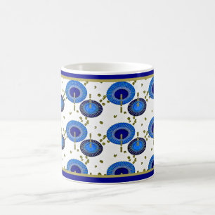 Café Fãs azuis japoneses - caneca do clássico de 11