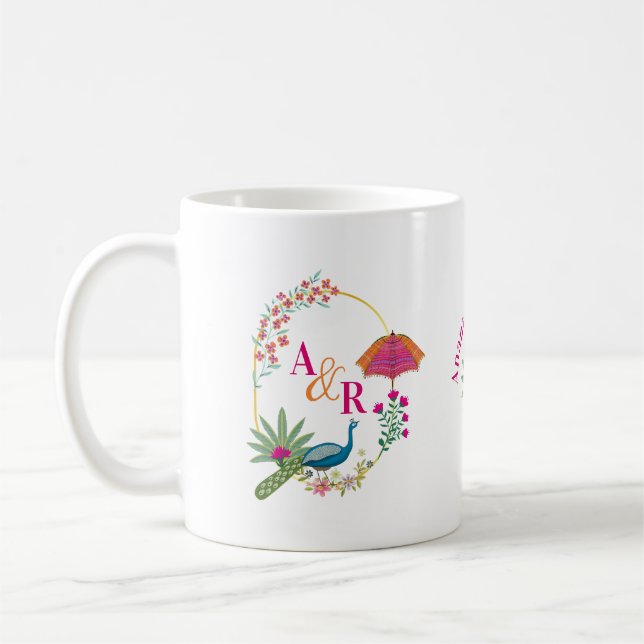 Café favor personalizado de caneca de presente de casam (Esquerda)