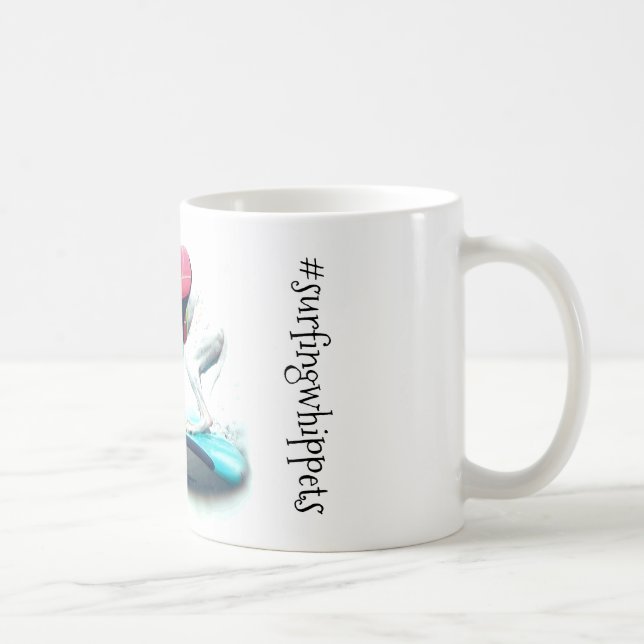 Café Feijões a caneca dos #surfingwhippets de Whippet (Direita)