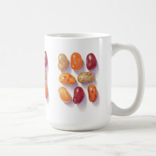 Café FEIJÕES DE GELÉ DO OUTONO Caneca Alta Branca