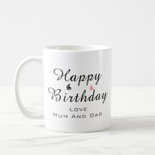 Café feliz aniversário de caneca