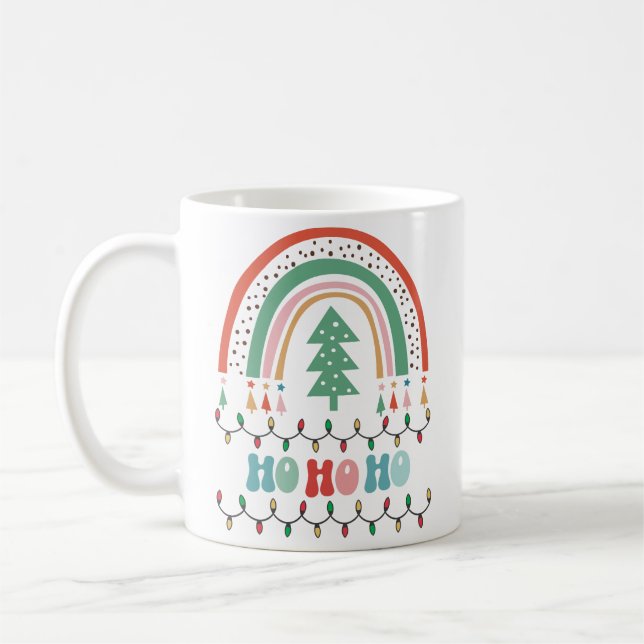 Café Feliz de natal hohoho, caneca arco-íris (Esquerda)