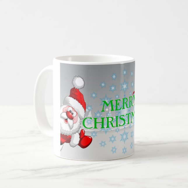 Café Feliz Natal caneca do clássico de 11 onças (Frente Esquerda)