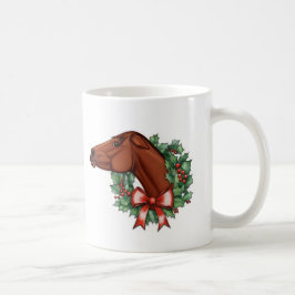 Café Feliz Natal com égua! Caneca de Cavalo Engraçado