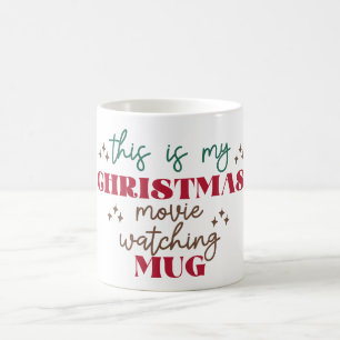 Café Filme de Natal Assistindo Mug - Caneca de Natal
