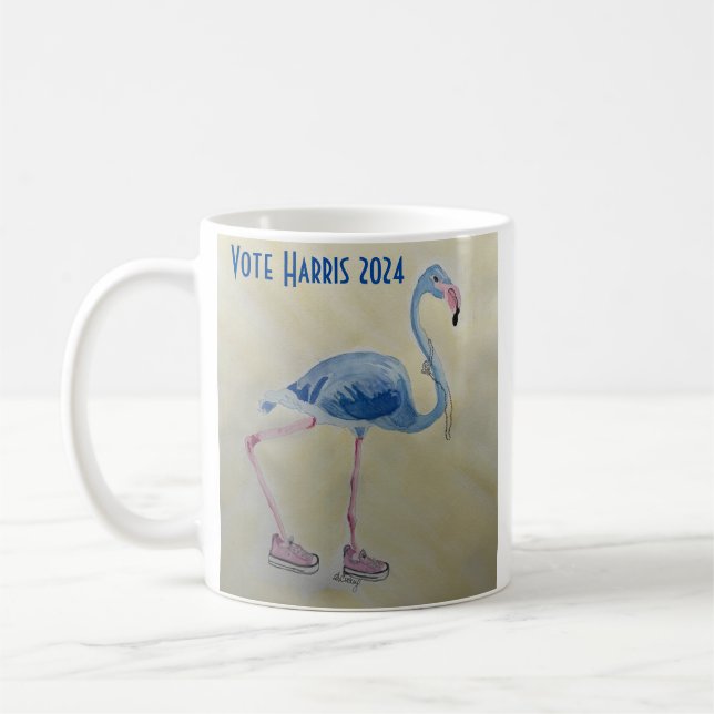 Café Flamingo azul com caneca de pérolas (Esquerda)