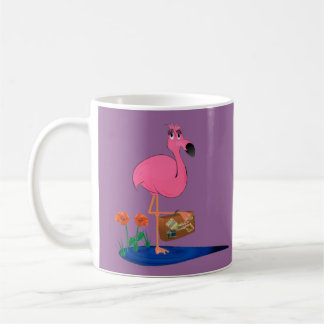 Café Flamingo na caneca de Vacatioin