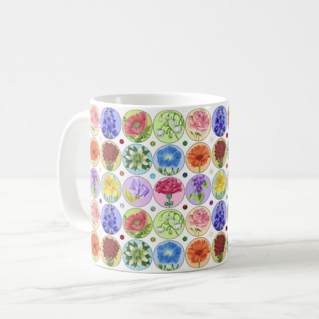 Café Flor de Nascimento Dotado e Caneca Clássica Gem (Frente Esquerda)