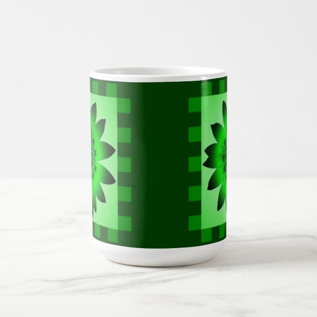 Café Flor Verde Margarida, Faixa de Padrões - Caneca (Centro)