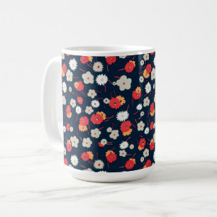 Café Flores Florais Bonitas Estilos De Vintage Caneca