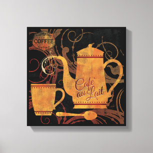Café Flourado da canvas - Café au Lait