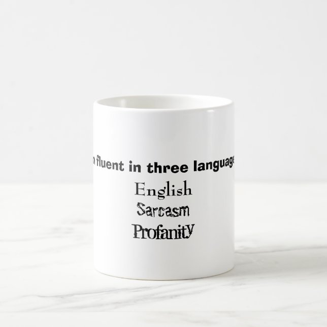 Café Fluente na caneca de três línguas (Centro)