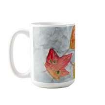 Folhas de outono caneca branca clássica de 15