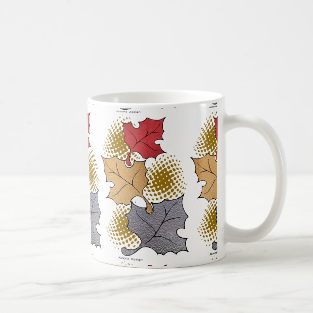 Café Folhas de queda numa caneca (Direita)