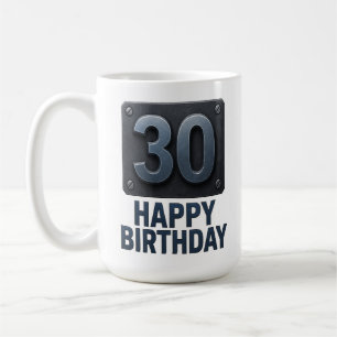 Café Forjado aos 30 anos: Caneca de aniversário industr