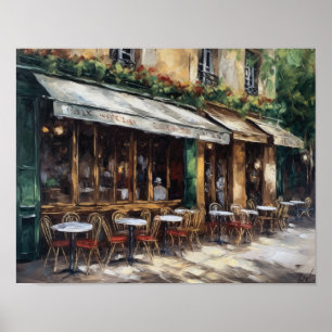 Café Francês Painting Landscape Art Impressão