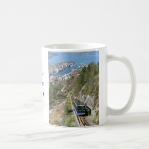Café Funicular na caneca de Bergen