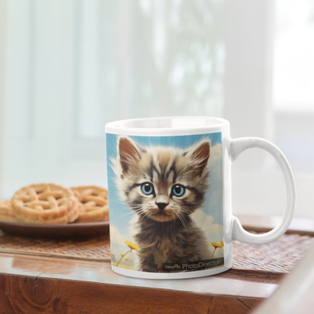 Café Gatinho de corte versão 15 caneca (Kitty 15 Picasso Coffee Mug)