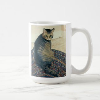 Café Gato de gato malhado clássico na caneca clássica