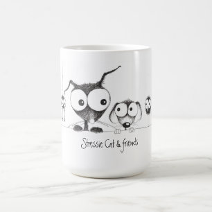 Café Gato de Stressie & caneca dos amigos