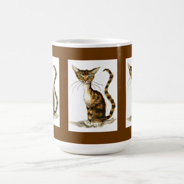 Café Gatos de mesa marrom com caneca alta (Centro)