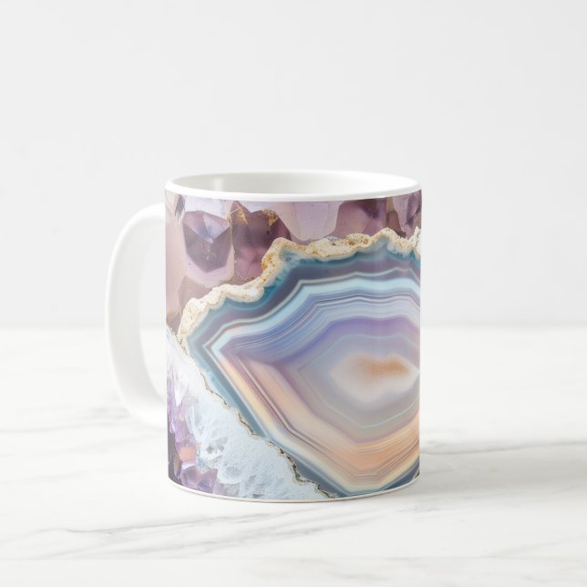 Café Geode Cristal | Caneca de Morfologia de Cor de Fot (Frente Esquerda)