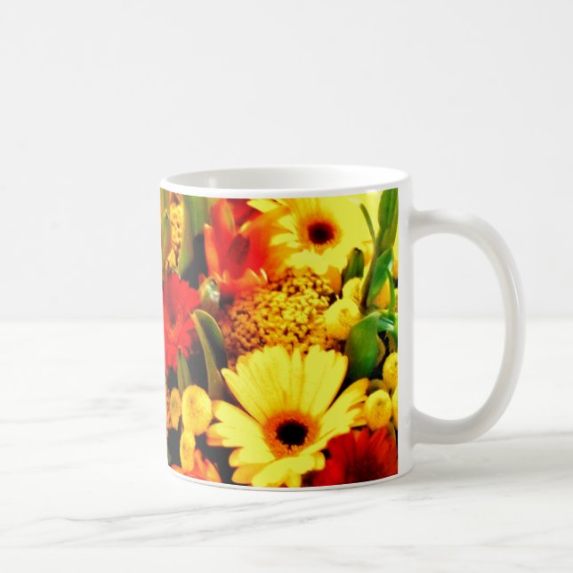 Café ♪☼✿Gerberas Marcantes Caneca de Cerveja Mug✿☼♪ (Direita)